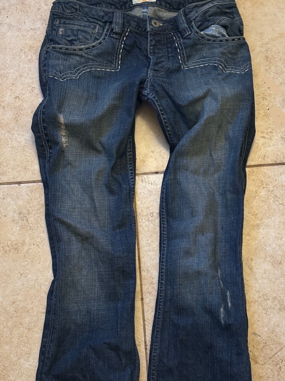 Men's Dark Blue Denim Jeans - Classic Straight Fit